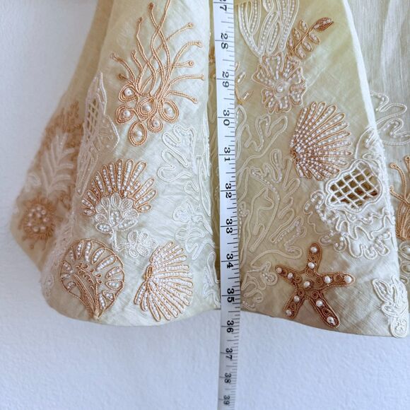 NWT La Fuori Resort '25 Collection Horizon Glow Yellow Embroidered Beaded Dress - Picture 12 of 15